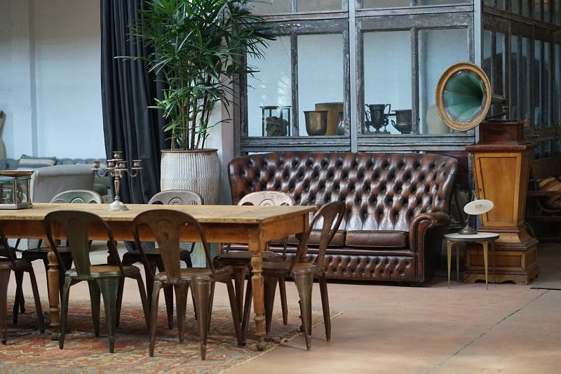 Furniture store with couches and tables