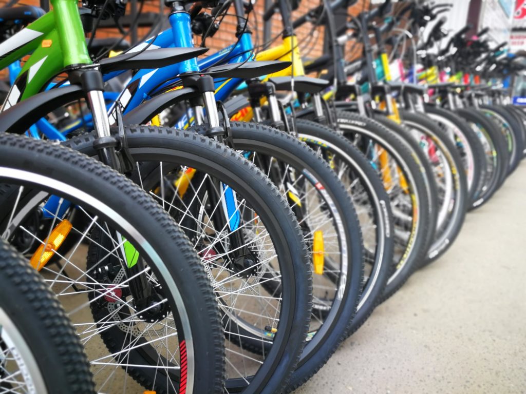 Bicycles during bicycle donation in Charlotte, NC