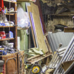Cluttered home in need of hoarding cleanout services in North Carolina